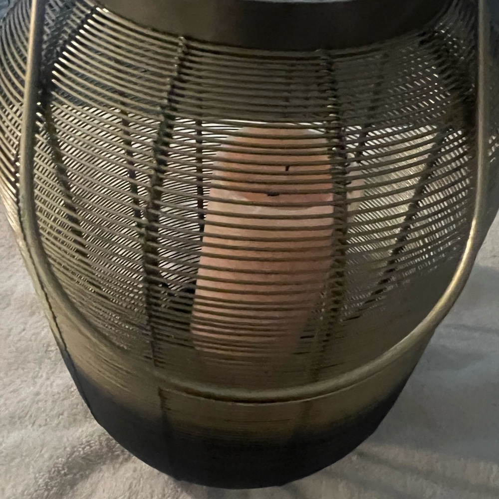 Elegant Gold and Black Wire Lantern